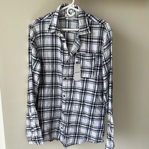 Jack Jones , white flannel shirt. L